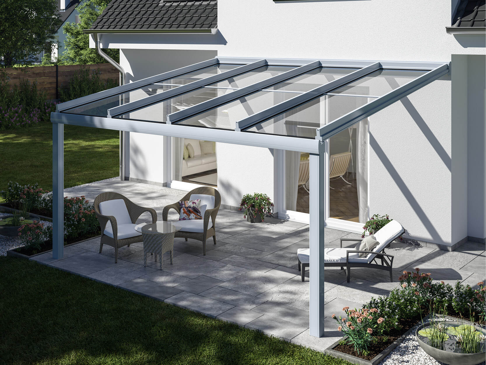 Glasdach Visualisierung Murana Puro